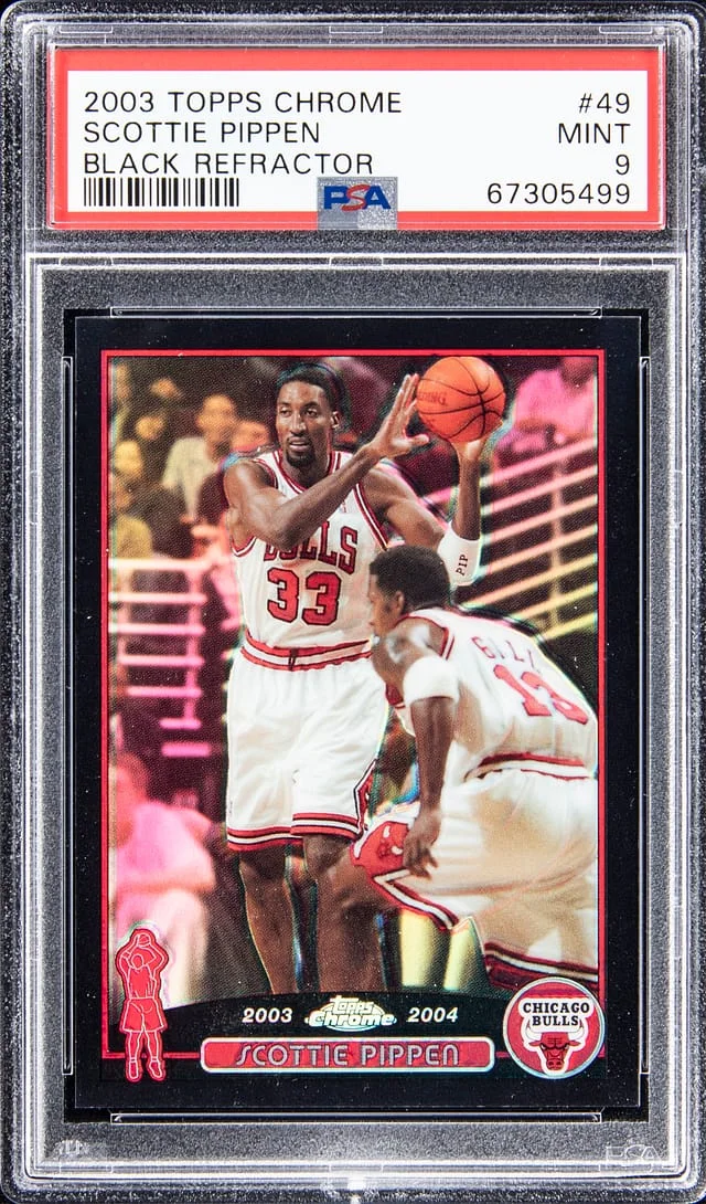 2003-04 Topps Chrome Black Scottie Pippen Refractor #49 card image
