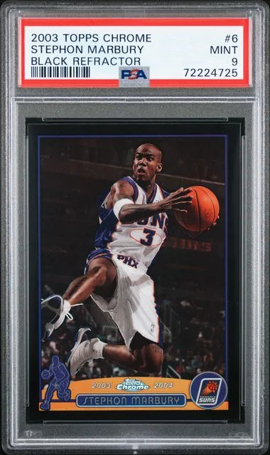 2003-04 Topps Chrome Black Stephon Marbury Refractor #6 card image