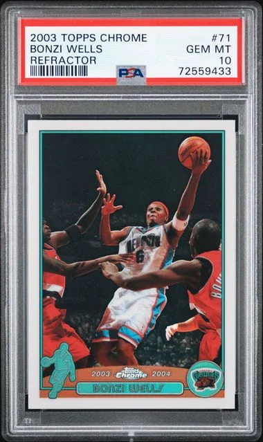 2003-04 Topps Chrome Bonzi Wells Refractor #71 card image