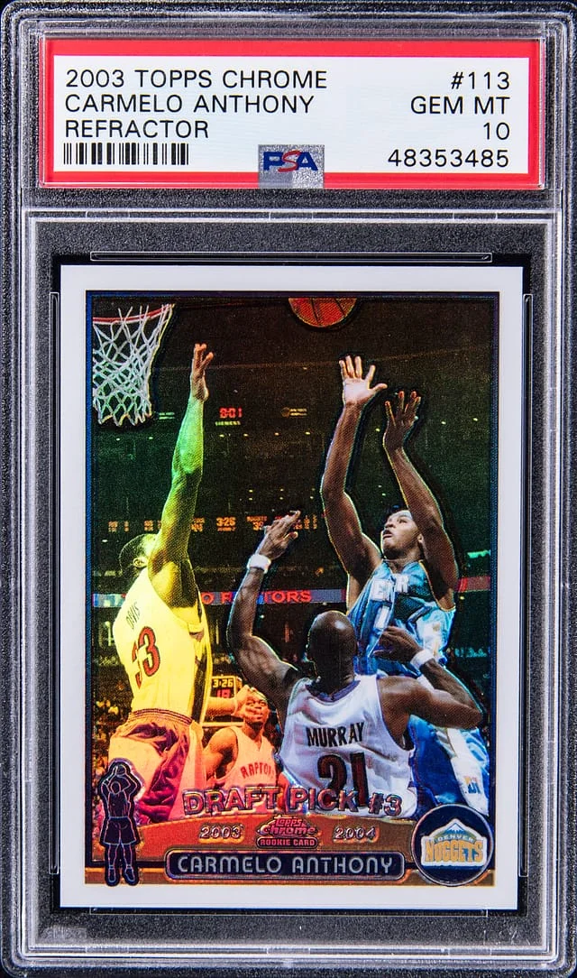 2003-04 Topps Chrome Carmelo Anthony Refractor #113 card image