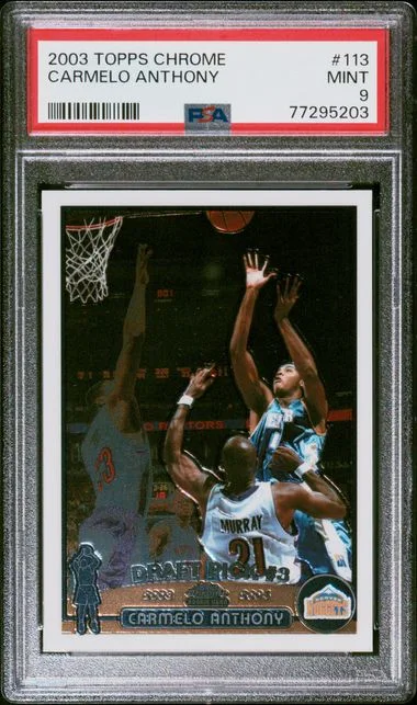 2003-04 Topps Chrome Carmelo Anthony #13 card image