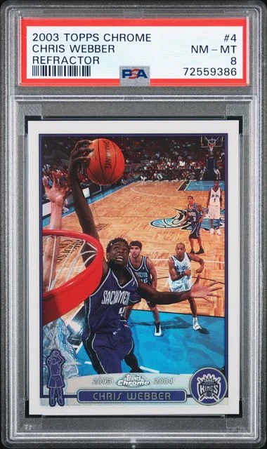 2003-04 Topps Chrome Chris Webber Refractor #4 card image