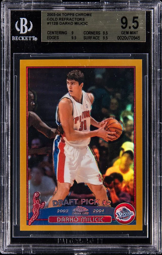 2003-04 Topps Chrome Darko Milicic Gold Refractors #112 card image
