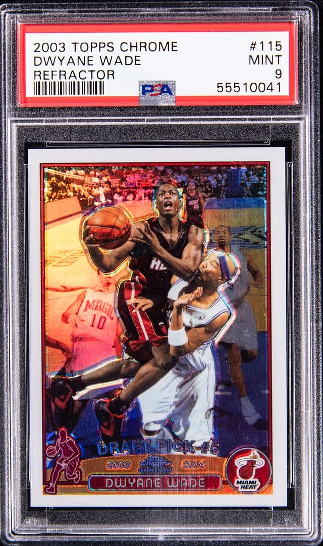 2003-04 Topps Chrome Dwayne Wade Refractor #115 card image