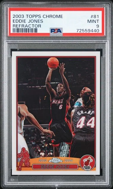2003-04 Topps Chrome Eddie Jones Refractor #81 card image