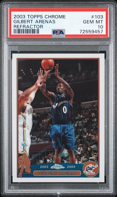 2003-04 Topps Chrome Gilbert Arenas Refractor #103 card image