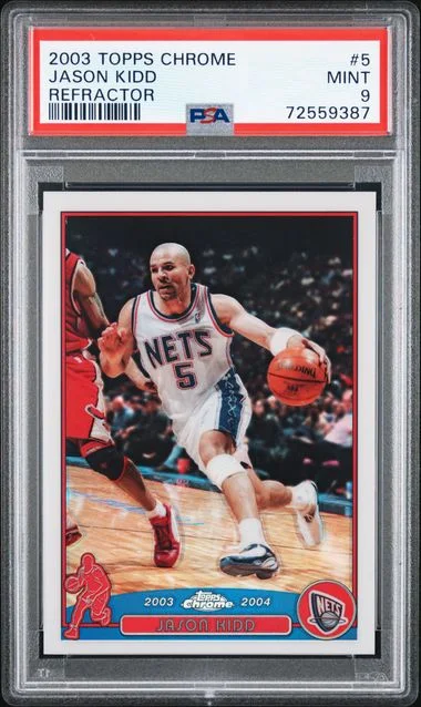2003-04 Topps Chrome Jason Kidd Refractor #5 card image