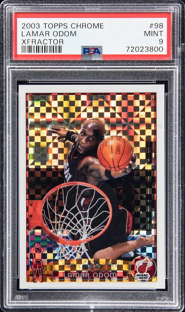 2003-04 Topps Chrome Lamar Odom XFractor #98 card image