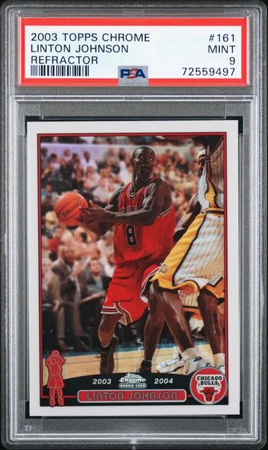 2003-04 Topps Chrome Linton Johnson Refractor #161 card image