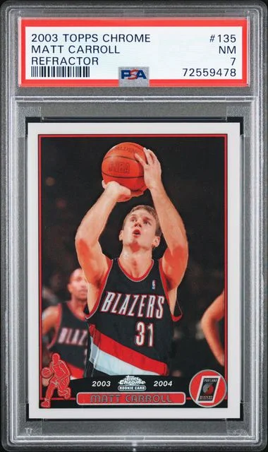 2003-04 Topps Chrome Matt Carroll Refractor #135 card image