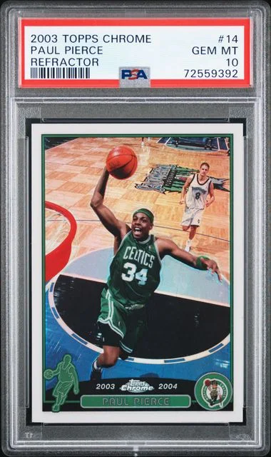 2003-04 Topps Chrome Paul Pierce Refractor #14 card image