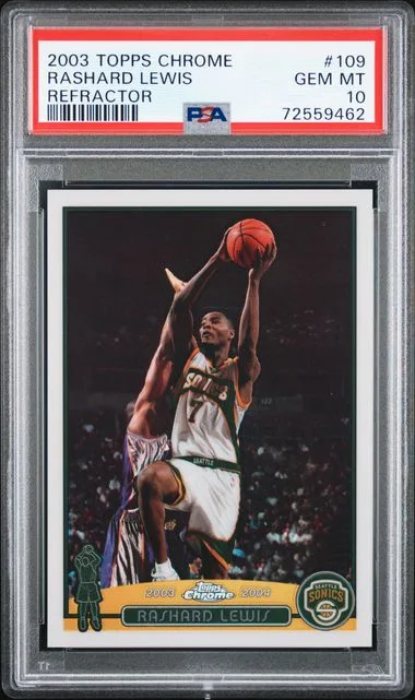 2003-04 Topps Chrome Rashard Lewis Refractor #109 card image