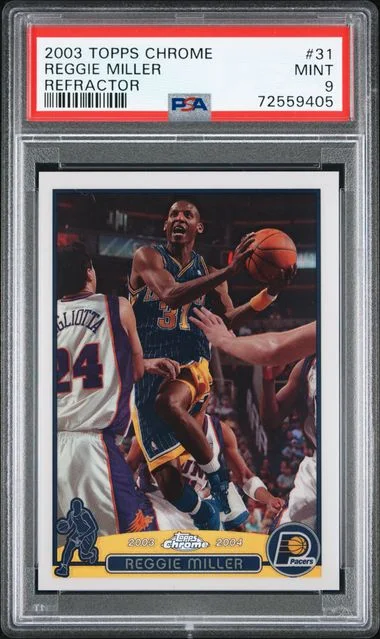 2003-04 Topps Chrome Reggie Miller Refractor #31 card image