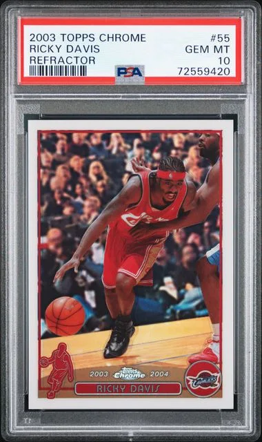 2003-04 Topps Chrome Ricky Davis Refractor #55 card image