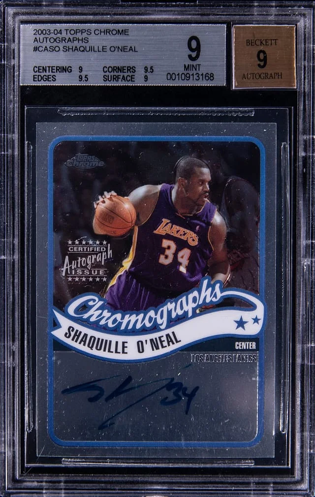 2003-04 Topps Chrome Shaquille O'Neal Autograph #CA-SO card image