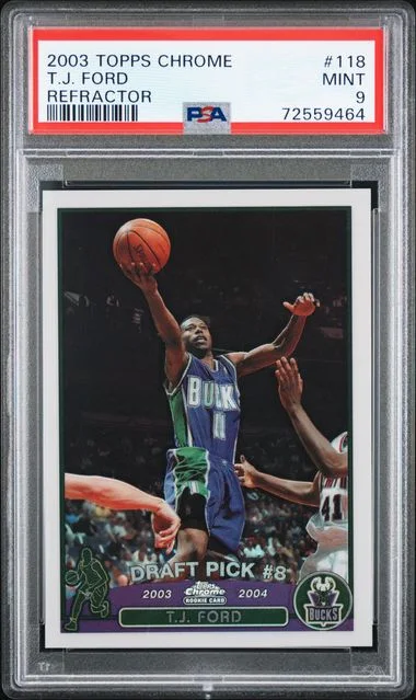 2003-04 Topps Chrome T.J. Ford Refractor #118 card image