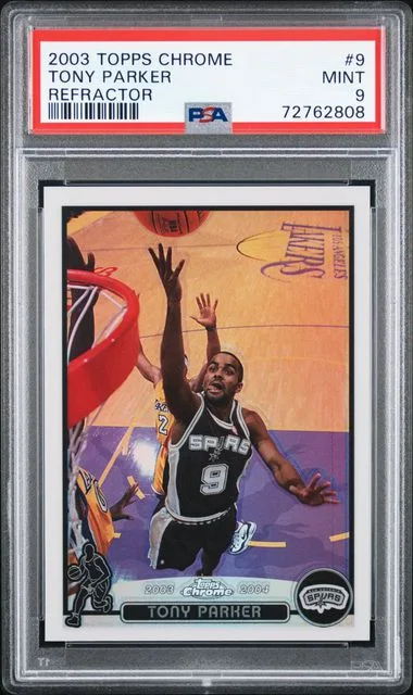 2003-04 Topps Chrome Tony Parker Refractor #9 card image