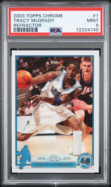 2003-04 Topps Chrome Tracy McGrady Refractor #1 card image