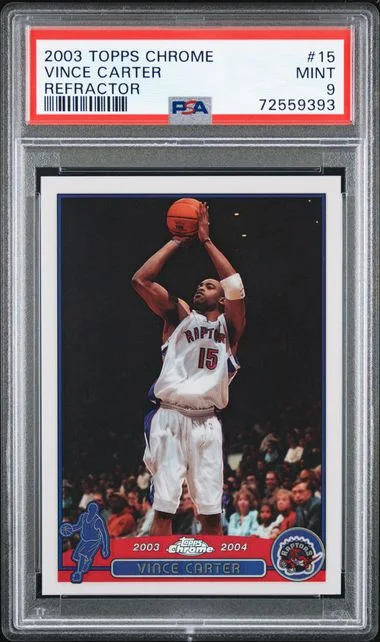 2003-04 Topps Chrome Vince Carter Refractor #15 card image