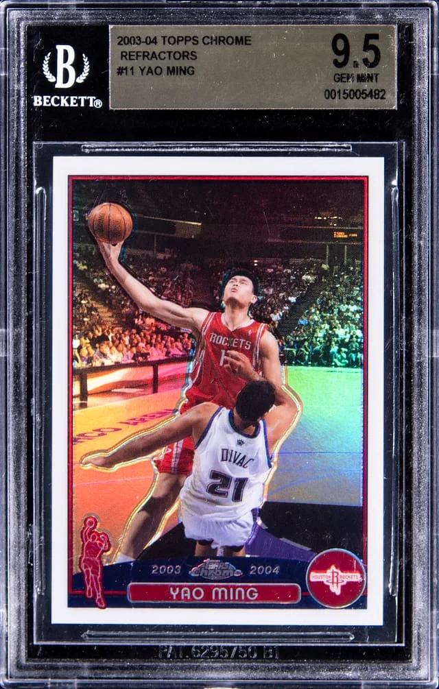 2003-04 Topps Chrome Yao Ming Refractor #11 card image