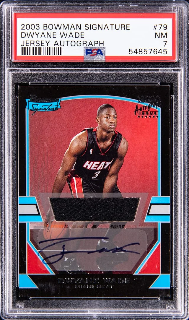 2003-04 Topps Dwayne Wade Bowman Signature Jersey Autograph #79 card image