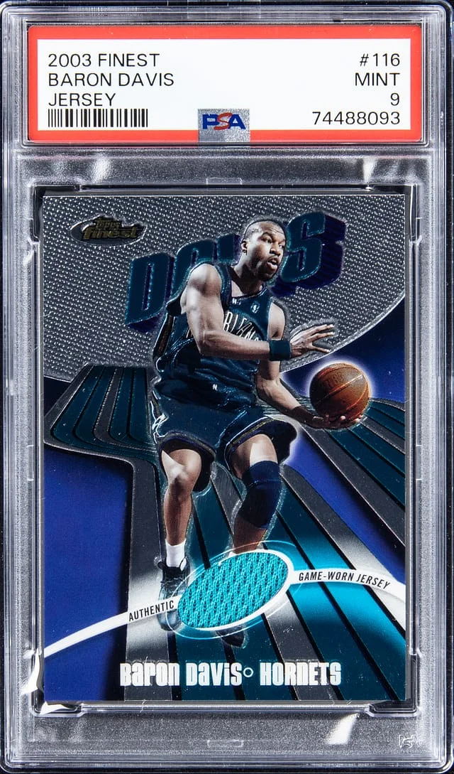 2003-04 Topps Finest Baron Davis Jersey #116 card image