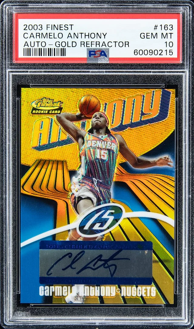 2003-04 Topps Finest Carmelo Anthony Autograph #163 card image