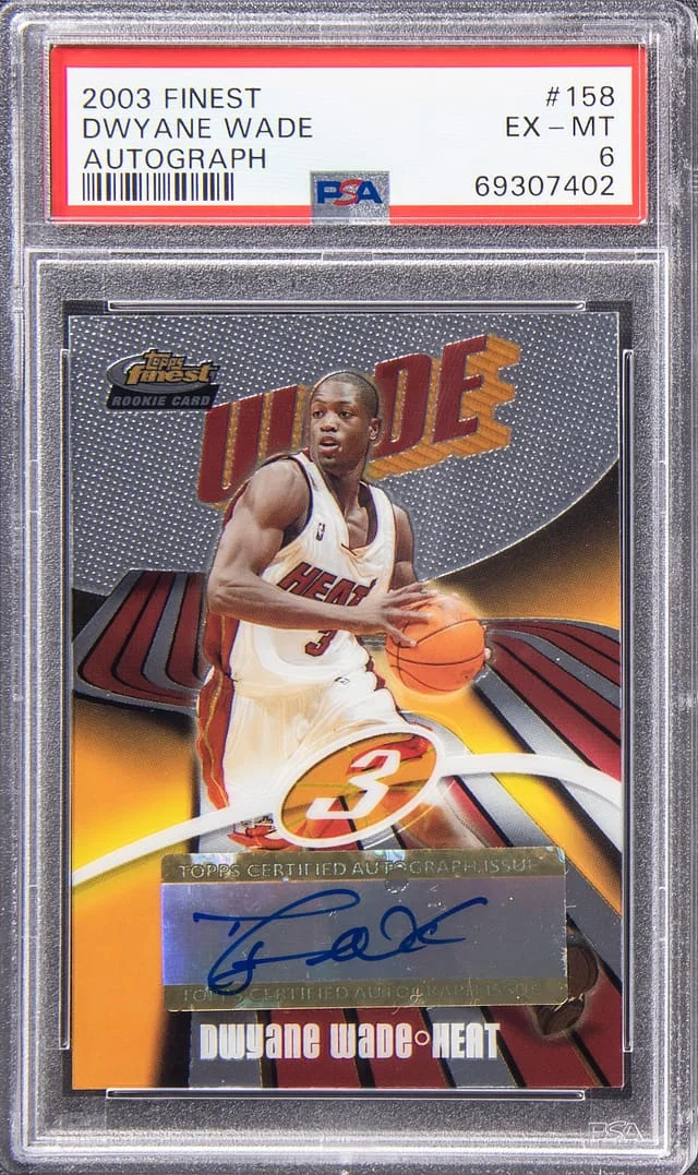 2003-04 Topps Finest Dwyane Wade Autograph #158 card image