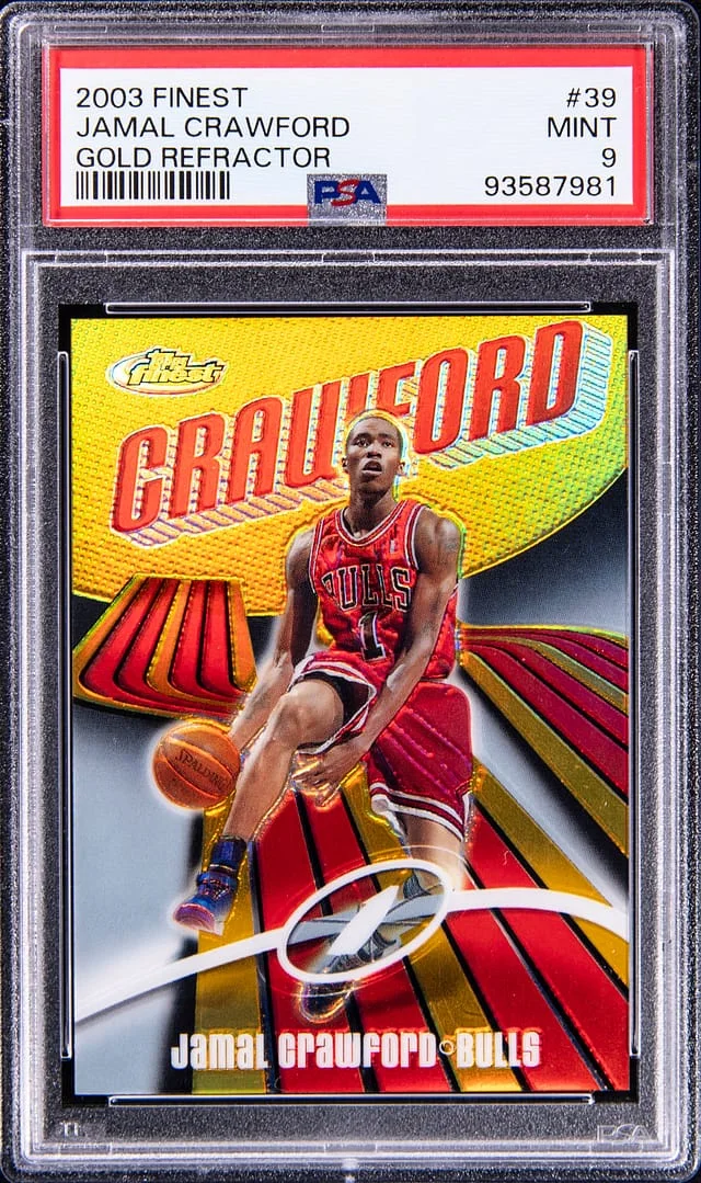 2003-04 Topps Finest Jamal Crawford Gold Refractor #39 card image
