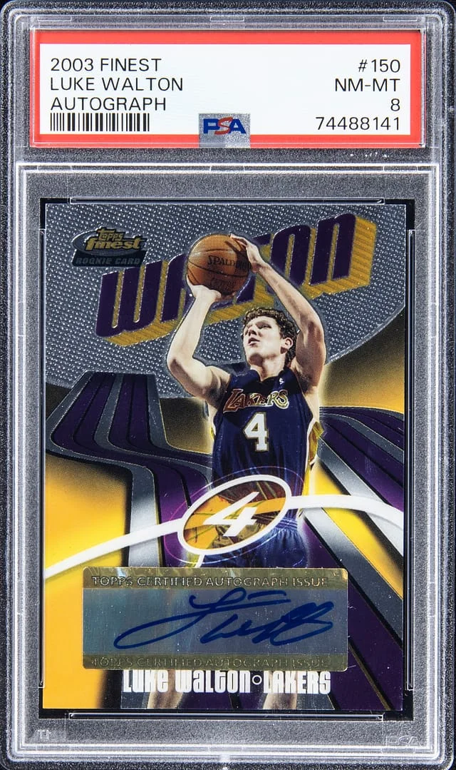 2003-04 Topps Finest Luke Walton Autograph #150 card image