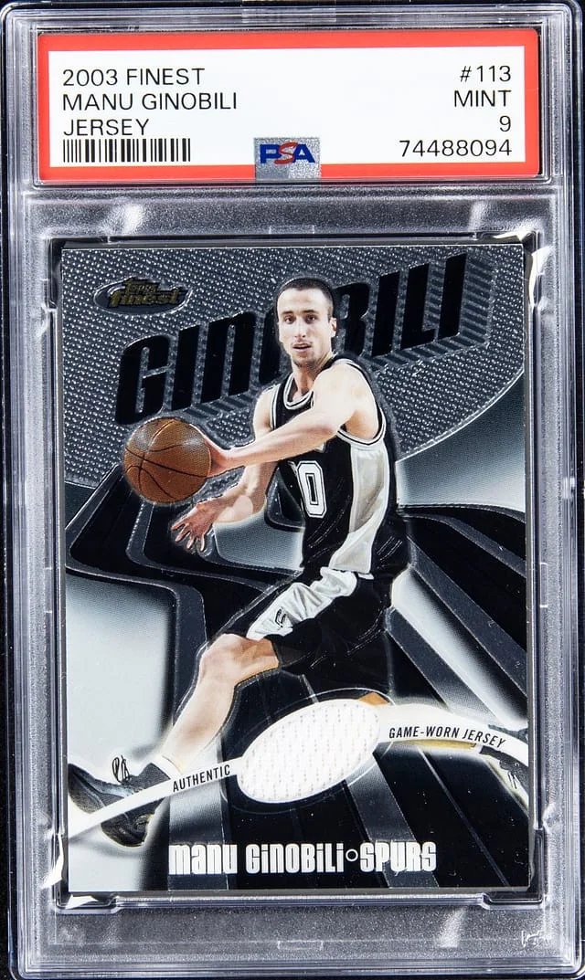2003-04 Topps Finest Manu Ginobili Jersey #113 card image