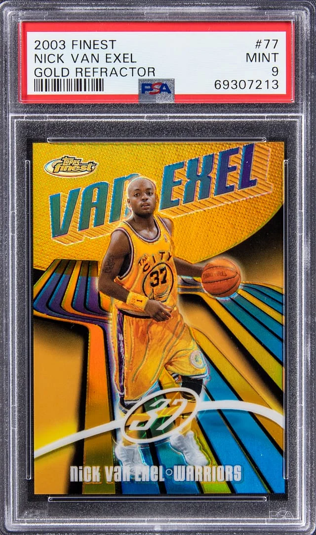 2003-04 Topps Finest Nick Van Exel Gold Refractor #77 card image