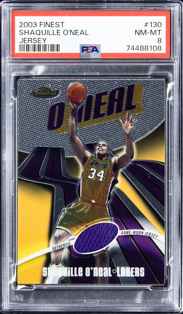 2003-04 Topps Finest Shaquille O'Neal Jersey #130 card image