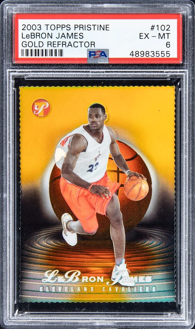 2003-04 Topps LeBron James Pristine Gold Refractor #102 card image