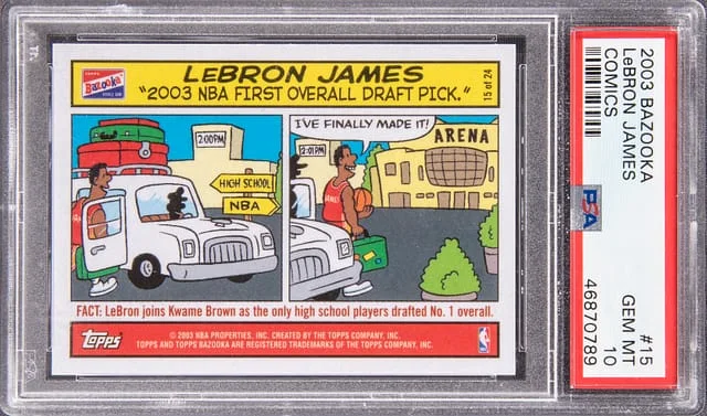 2003-04 Topps LeBron James Bazooka Comics #15 card image