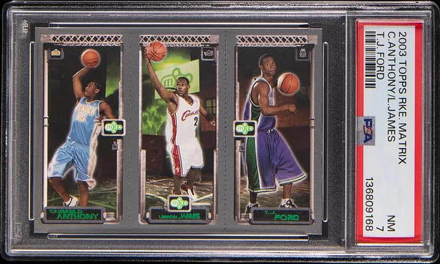 2003-04 Topps Matrix Carmelo Anthony/LeBron James/T.J. Ford #no-number card image