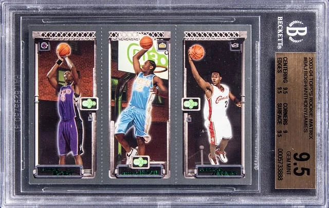 2003-04 Topps Matrix Chris Bosh, Carmelo Anthony , LeBron James #no-number card image