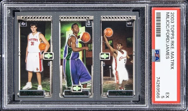 2003-04 Topps Matrix Darko Milicic/T.J. Ford/LeBron James #no-number card image