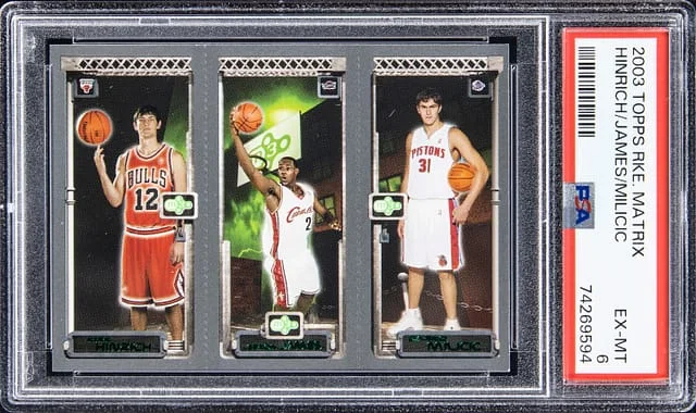 2003-04 Topps Matrix Kirk Hinrich/LeBron James/Darko Milicic #no-number card image