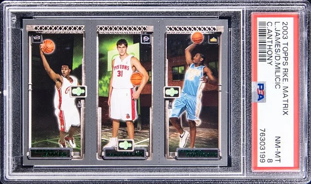 2003-04 Topps Matrix LeBron James/Carmelo Anthony/Darko Milicic #no-number card image