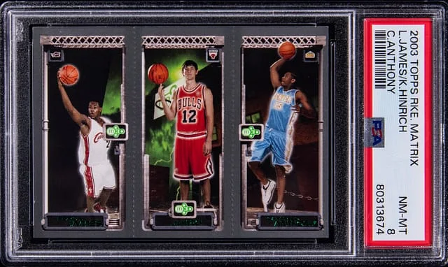 2003-04 Topps Matrix LeBron James/Carmelo Anthony/Kirk Hinrich #no-number card image