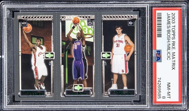 2003-04 Topps Matrix LeBron James/Chris Bosh/Darko Milicic #no-number card image