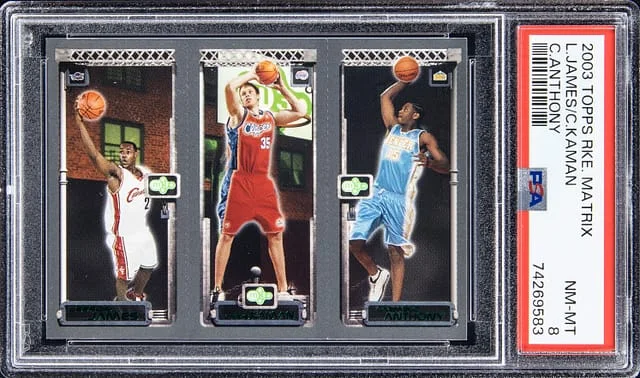 2003-04 Topps Matrix LeBron James/Chris Kaman/Carmelo Anthony #no-number card image