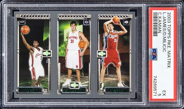 2003-04 Topps Matrix LeBron James/Darko Milicic/Chris Kaman #no-number card image