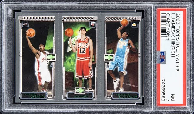 2003-04 Topps Matrix LeBron James/Kirk Hinrich/Carmelo Anthony #no-number card image