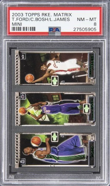 2003-04 Topps Matrix Mini Chris Bosh/LeBron James/T.J. Ford #no-number card image