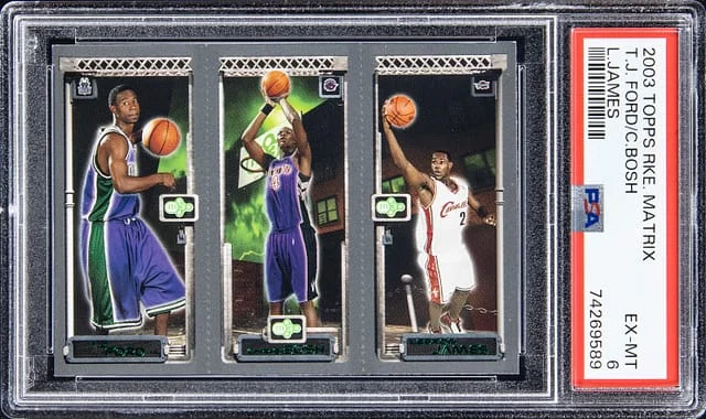 2003-04 Topps Matrix T.J. Ford/Chris Bosh/LeBron James #no-number card image