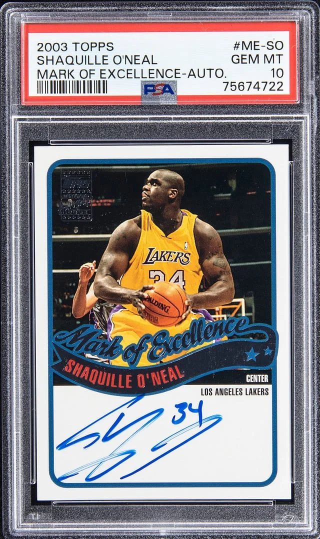 2003-04 Topps Shaquille O'Neal Mark Of Excellence Autograph #ME-SO card image