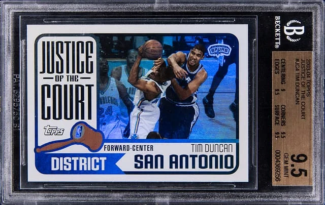 2003-04 Topps Tim Duncan Justice of the Court #JC-4 card image