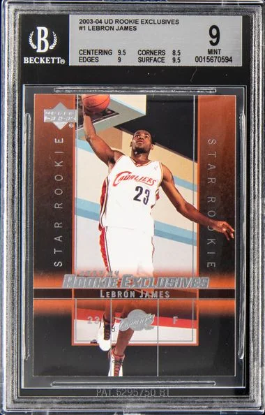 2003-04 UD Exclusive LeBron James #1 card image